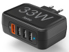 Универсальное зарядное устройство Hama 4 x USB-A QC, Qualcomm® 3.0, 33W Black