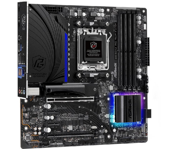 Материнская плата ASRock B650M PG RIPTIDE sAM5 B650 4xDDR4 HDMI DP mATX