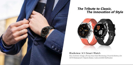 Смарт-часы Blackview X1 46 mm Black