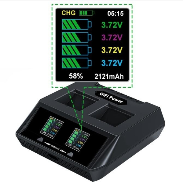 Зарядний пристрій GiFi Power для акумулятора YUNEEC H520E, H3, Fast Balance Charger 2-в-1