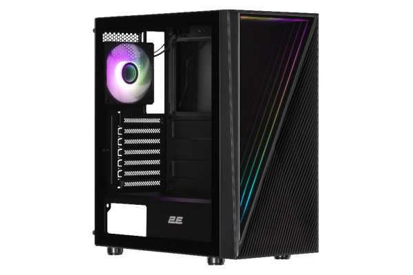 Корпус 2E GAMING Infinity G205A без БЖ 2xUSB3.0, 1xUSBType-C, 1x120мм ARGB, 2x120мм, VGA 345мм, LCS ready, TG Side Panel, ATX, чорний
