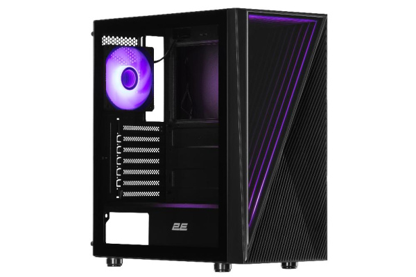 Корпус 2E GAMING Infinity G205A без БЖ 2xUSB3.0, 1xUSBType-C, 1x120мм ARGB, 2x120мм, VGA 345мм, LCS ready, TG Side Panel, ATX, чорний