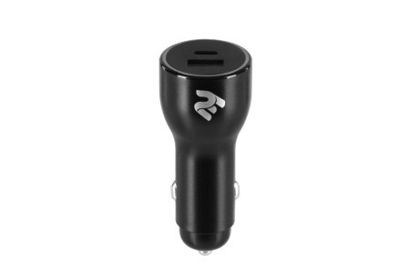 Автомобільний зарядний пристрій 2E Dual USB Car Charger 38W, PD, QC, black