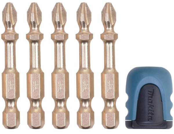 Насадка магнитная Makita B-42488 Mag booster с набором бит PH2 (5 шт.)