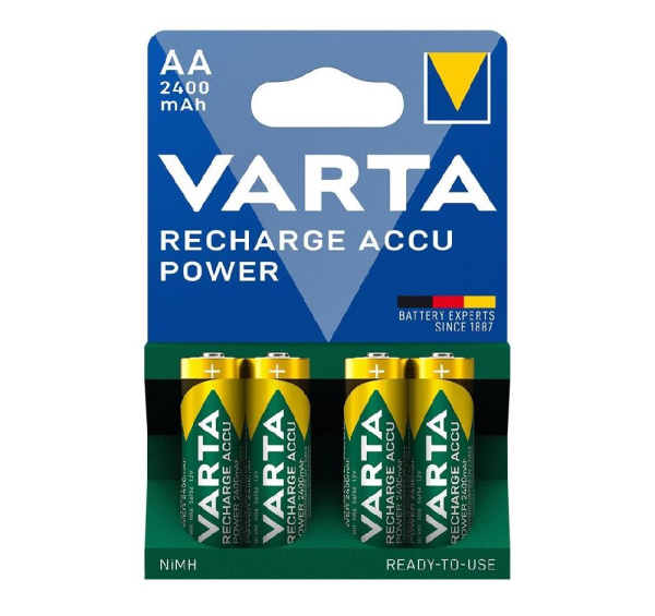 Аккумулятор VARTA RECHARGEABLE ACCU AA 2400mAh BLI 4 NI-MH (READY 2 USE)