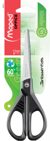 Ножниці офісні ESSENTIALS GREEN 170мм, чорний