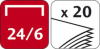 Степлер START, металевий, 25 л, (скоби №24/6, 26/6)