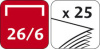 Степлер START, металевий, 25 л, (скоби №24/6, 26/6)