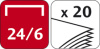 Степлер настільний Advanced Metal, металевий, 25 аркушів, скоби №24/6; 26/6