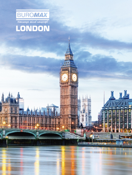 Книга канцелярська Столиці світу, А4, 80 арк, кліт, асорті