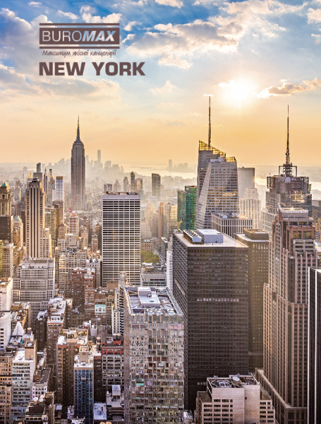 Книга канцелярська Столиці світу, А4, 80 арк, кліт, асорті