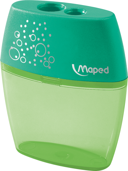 Чинка з контейнером SHAKER, 2 отвори, асорті