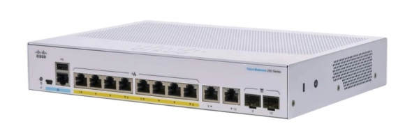 Коммутатор Cisco CBS250 Smart 8-port GE, PoE, Ext PS, 2x1G Combo