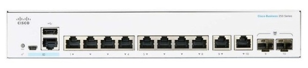 Коммутатор Cisco CBS250 Smart 8-port GE, Ext PS, 2x1G Combo