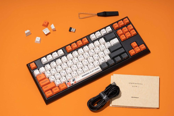 Клавиатура механическая Varmilo VCS87 Awake 87Key, Cherry Mx Silent Red, BT/WL/USB-A, EN/UKR, No Led, Оранжевий