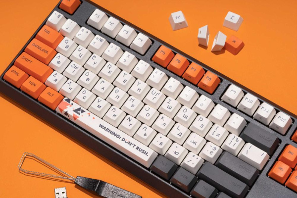 Клавиатура механическая Varmilo VCS87 Awake 87Key, Cherry Mx Silent Red, BT/WL/USB-A, EN/UKR, No Led, Оранжевий
