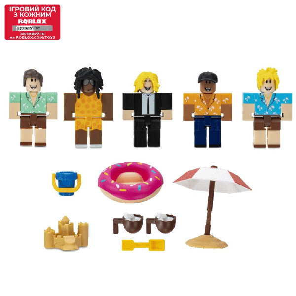 Игровой набор Roblox Multipack Tropical Resort Tycoon: Ultimate Vacation W12, 5 фигурок и аксессуары