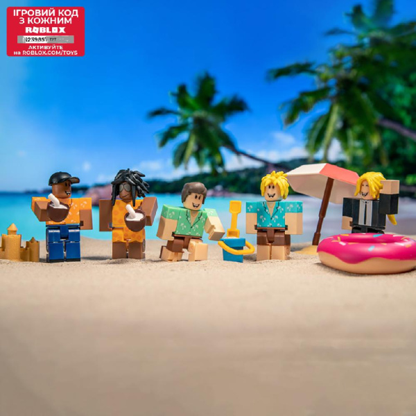 Игровой набор Roblox Multipack Tropical Resort Tycoon: Ultimate Vacation W12, 5 фигурок и аксессуары
