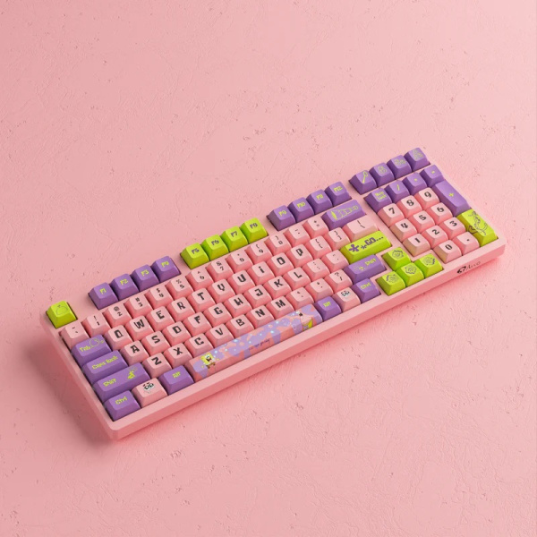 Клавиатура механическая Akko 3098S Patrick 98Key, CS Sponge, USB-A, Hot-swappable, EN/UKR, RGB, Рожевий