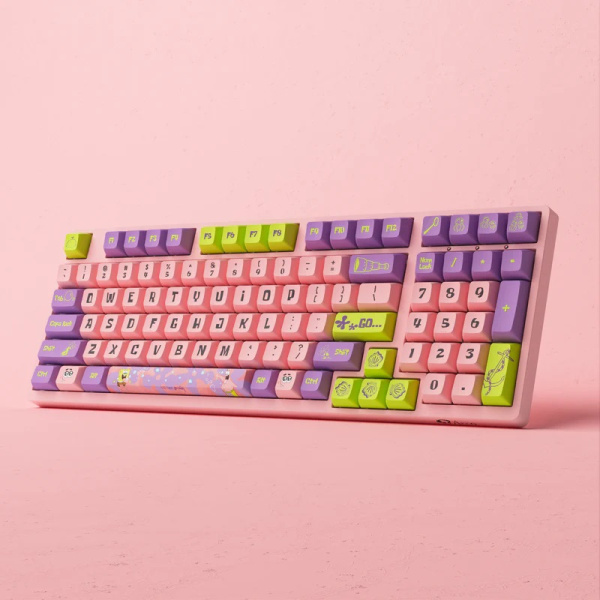 Клавиатура механическая Akko 3098S Patrick 98Key, CS Starfish, USB-A, Hot-swappable, EN/UKR, RGB, Рожевий