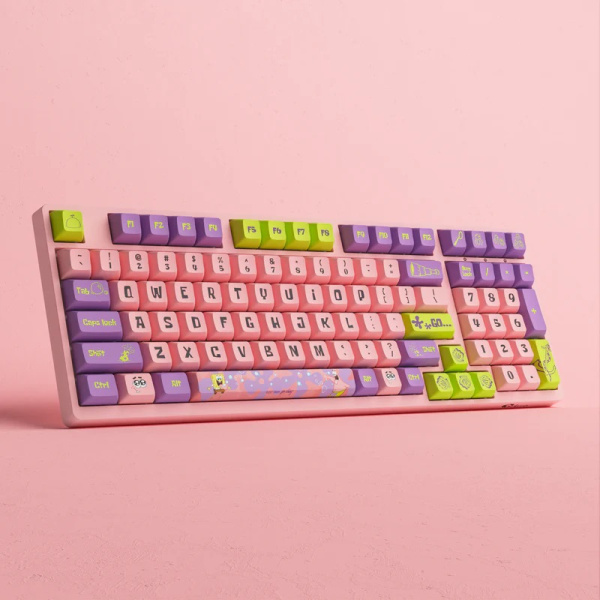 Клавиатура механическая Akko 3098S Patrick 98Key, CS Starfish, USB-A, Hot-swappable, EN/UKR, RGB, Рожевий
