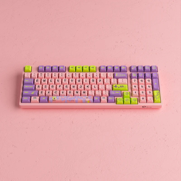 Клавиатура механическая Akko 3098S Patrick 98Key, CS Starfish, USB-A, Hot-swappable, EN/UKR, RGB, Рожевий