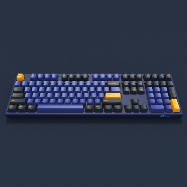 Клавиатура механическая Akko 3108 DS Horizon 108Key, CS Blue V2, USB-A, EN/UKR, No Led, Синій