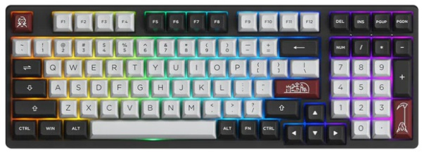 Клавиатура механическая Akko 3098S Dracula 98Key, CS Jelly Pink, USB-A, Hot-swappable, EN/UKR, RGB, Чорний