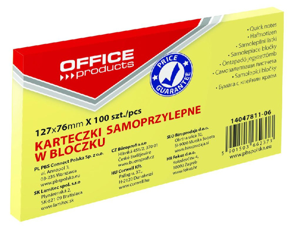 Блок паперу для нотаток PASTEL, 76x127 мм, 100 арк.