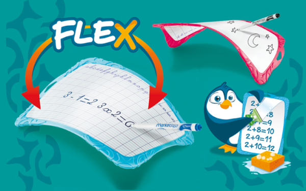 Дошка для малювання Shatterproof з комплектом, двостороння, блістер