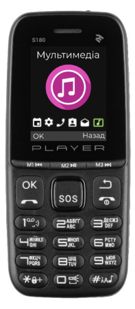 Мобільний телефон 2E S180 2021 Dual SIM без ЗП Black