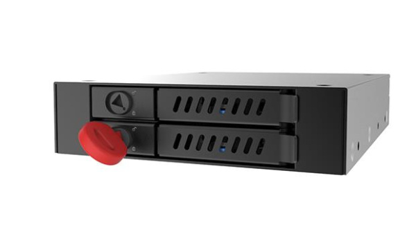 Отсек для накопителя CHIEFTEC Backplane CMR-225, 2x2.5" HDD/SSD, 1x3.5" EXT Slot, SATA, черный