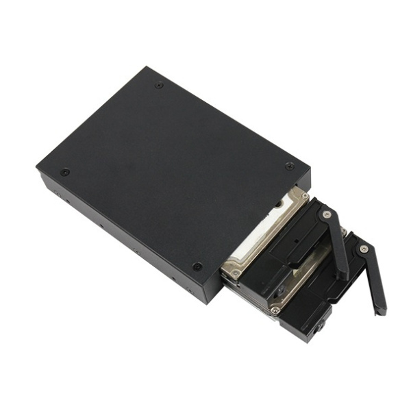 Отсек для накопителя CHIEFTEC Backplane CMR-225, 2x2.5" HDD/SSD, 1x3.5" EXT Slot, SATA, черный
