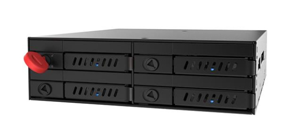 Отсек для накопителя CHIEFTEC Backplane CMR-425, 4x2.5" HDD/SSD, 1x5.25" EXT Slot, SATA, черный