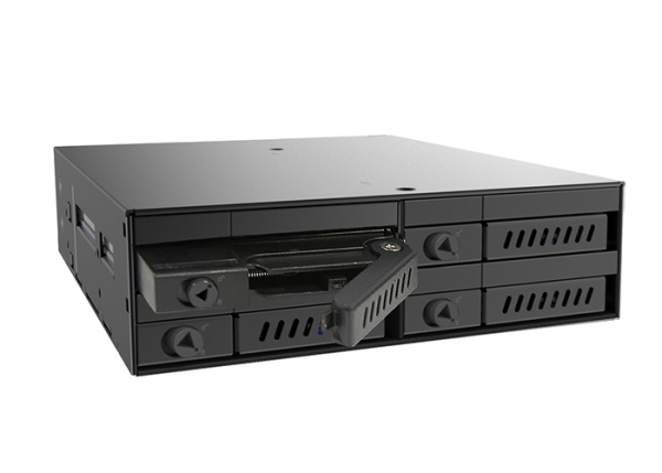Отсек для накопителя CHIEFTEC Backplane CMR-425, 4x2.5" HDD/SSD, 1x5.25" EXT Slot, SATA, черный