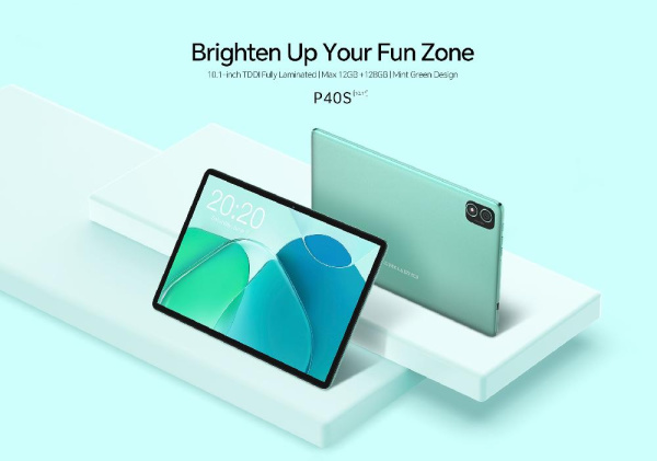 Планшет Teclast P40S 10.1" 6GB, 128GB, 6000mAh, Android, ментоловый