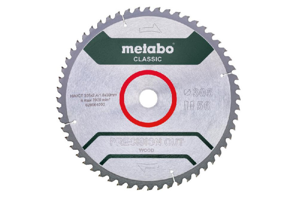 Диск пильный Metabo PRECISION CUT WOOD - CLASSIC, 305х2.4х30мм, 1.6мм, 56 зубцов