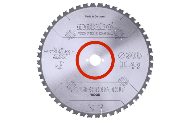 Диск пильный Metabo PRECISION CUT WOOD - PROFESSIONAL, 305х2.4х30мм, 1.8мм, 48 зубцов