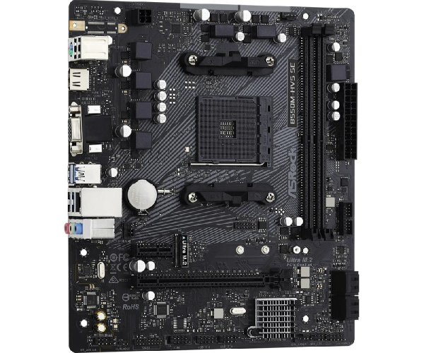 Материнская плата ASRock B550M-HVS SE sAM4 B550 2xDDR4 M.2 HDMI mATX