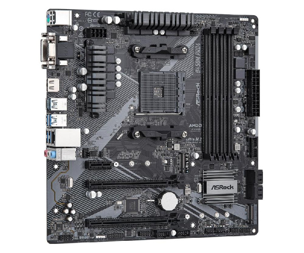 Материнская плата ASRock B450M PRO4 R2.0 sAM4 B450 4xDDR4 M.2 HDMI DVI mATX
