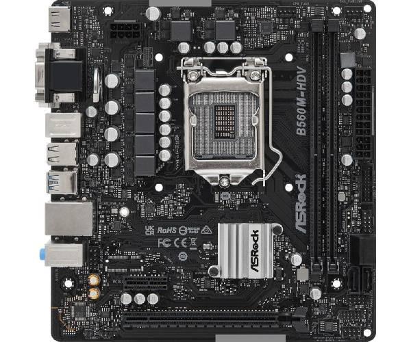 Материнская плата ASRock B560M-HDV R3.0 s1200 B560 2xDDR4 HDMI DVI mATX