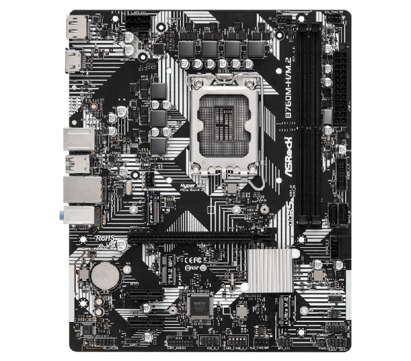 Материнская плата ASRock B760M-H/M.2 s1700 B760 2xDDR5 M.2 HDMI DP mATX