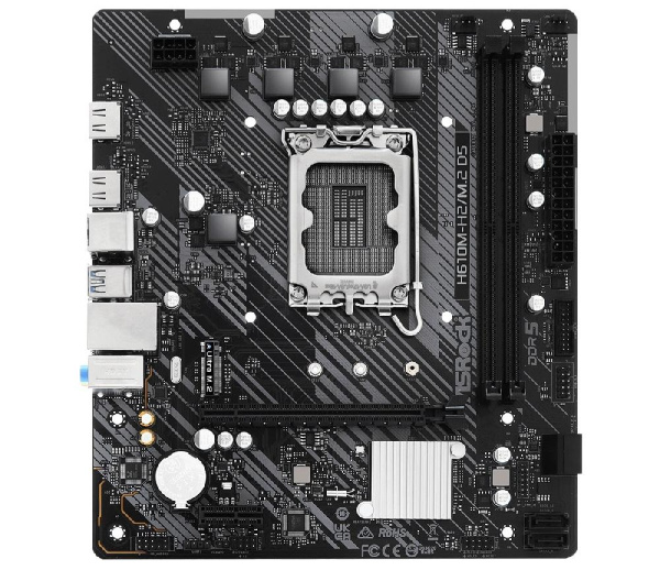 Материнская плата ASRock H610M-H2/M.2 D5 s1700 H610 2xDDR5 M.2 HDMI mATX