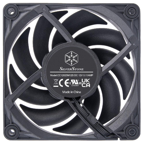 Корпусный вентилятор SilverStone Vista VS120B, 120mm, 2000rpm, 4pin PWM, 30,6dBa