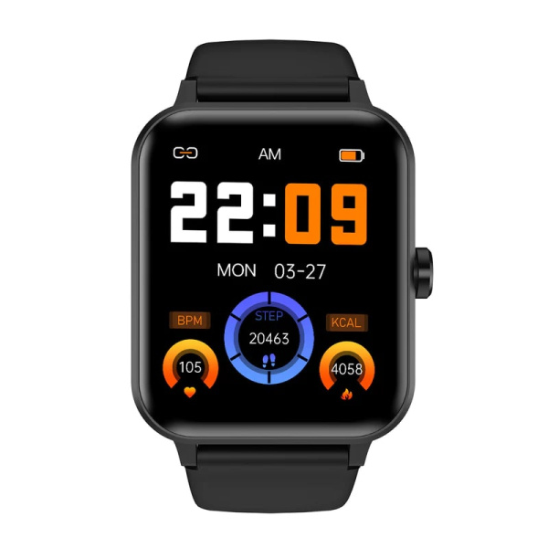 Смарт-годинник Blackview R30 44мм, 1.83", 240x284, TFT, BT 5.0, 384КБ, чёрный