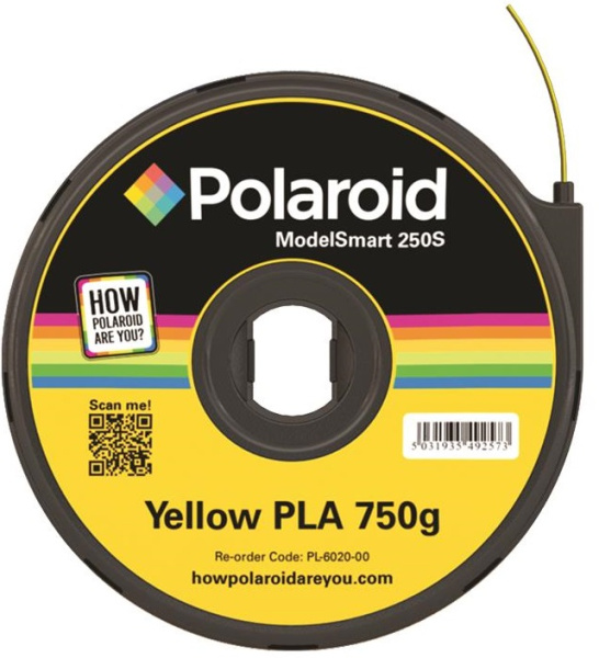 Картридж з ниткою 1.75мм / 0.75кг PLA Polaroid ModelSmart 250s, жовтий