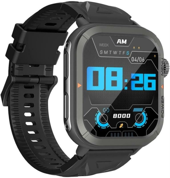 Смарт-часы Blackview W30 50мм, 1.91", 320*380, TFT, BT 5.3, 128МБ, чёрный