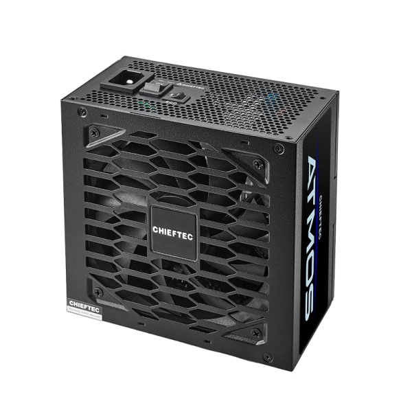 Блок питания CHIEFTEC Atmos (850W), >90%, 80+ Gold, 135мм FDB, 1xMB 24pin(20+4), 2xCPU 8pin(4+4), 4xMolex, 9xSATA, 2xPCIe 8pin(6+2), 1xPCIe GEN5 16pin, Fully Modular