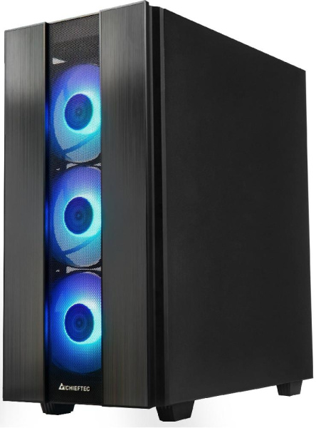 Корпус CHIEFTEC Gaming Hunter 2 Tempered Glass Edition, без БП, 1xUSB3.1, 1xUSB Type-C, 4x120мм RAINBOW ARGB, ATX, черный