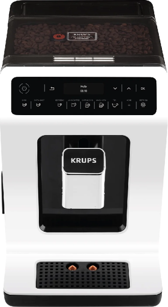 Кофемашина Krups Evidence, 2.3л, зерно , автомат.капуч, дисплей, авторецептов -11, белый